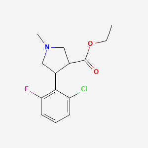 Ethyl 4-(2-chloro-6-fluorophenyl)-1-methylpyrrolidine-3-carboxylate