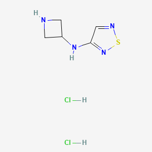 molecular formula C5H10Cl2N4S B14866334 N-(azetidin-3-yl)-1,2,5-thiadiazol-3-amine dihydrochloride 