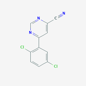 molecular formula C11H5Cl2N3 B14866346 6-(2,5-Dichlorophenyl)pyrimidine-4-carbonitrile 