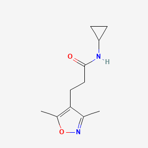 molecular formula C11H16N2O2 B14866364 N-cyclopropyl-3-(3,5-dimethylisoxazol-4-yl)propanamide 