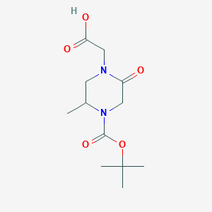 molecular formula C12H20N2O5 B14866372 2-(4-(Tert-butoxycarbonyl)-5-methyl-2-oxopiperazin-1-YL)acetic acid CAS No. 1060808-09-4