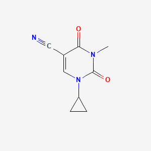 1-Cyclopropyl-3-methyl-2,4-dioxo-1,2,3,4-tetrahydropyrimidine-5-carbonitrile