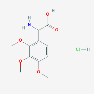 molecular formula C11H16ClNO5 B14866390 2-Amino-2-(2,3,4-trimethoxyphenyl)acetic acid hydrochloride 