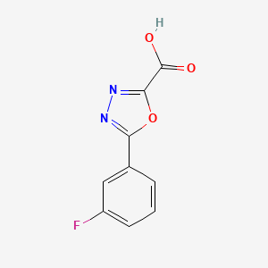 molecular formula C9H5FN2O3 B14866391 5-(3-Fluorophenyl)-1,3,4-oxadiazole-2-carboxylic acid CAS No. 944907-17-9