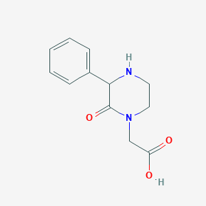 molecular formula C12H14N2O3 B14866396 (2-Oxo-3-phenyl-piperazin-1-YL)-acetic acid 