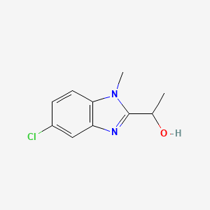 molecular formula C10H11ClN2O B1486640 1-(5-chloro-1-methyl-1H-1,3-benzodiazol-2-yl)ethan-1-ol CAS No. 1145670-47-8