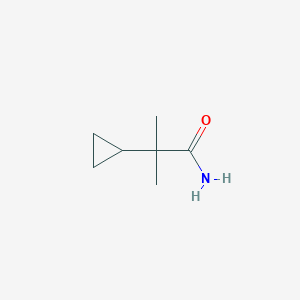 molecular formula C7H13NO B14866401 2-Cyclopropyl-2-methylpropanamide 