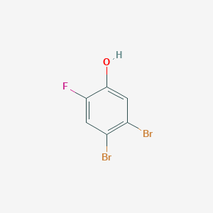 molecular formula C6H3Br2FO B14866403 4,5-Dibromo-2-fluorophenol 