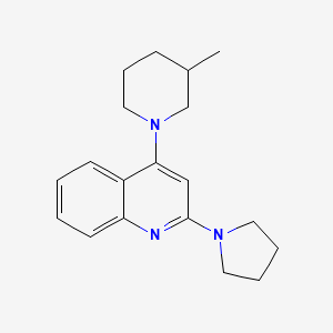 4-(3-Methylpiperidin-1-yl)-2-(pyrrolidin-1-yl)quinoline