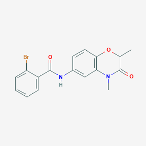 molecular formula C17H15BrN2O3 B14866434 2-bromo-N-(2,4-dimethyl-3-oxo-3,4-dihydro-2H-1,4-benzoxazin-6-yl)benzamide 