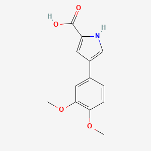 B1486644 4-(3,4-dimethoxyphenyl)-1H-pyrrole-2-carboxylic acid CAS No. 1204296-63-8