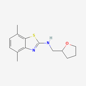 B1486645 4,7-dimethyl-N-(tetrahydrofuran-2-ylmethyl)-1,3-benzothiazol-2-amine CAS No. 1206992-69-9