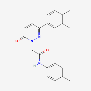 molecular formula C21H21N3O2 B14866472 2-(3-(3,4-dimethylphenyl)-6-oxopyridazin-1(6H)-yl)-N-(p-tolyl)acetamide 