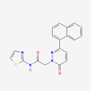 molecular formula C19H14N4O2S B14866502 2-(3-(naphthalen-1-yl)-6-oxopyridazin-1(6H)-yl)-N-(thiazol-2-yl)acetamide 