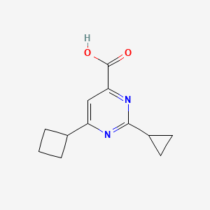 6-Cyclobutyl-2-cyclopropylpyrimidine-4-carboxylic acid