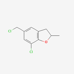 molecular formula C10H10Cl2O B1486652 7-氯-5-(氯甲基)-2-甲基-2,3-二氢-1-苯并呋喃 CAS No. 57899-14-6