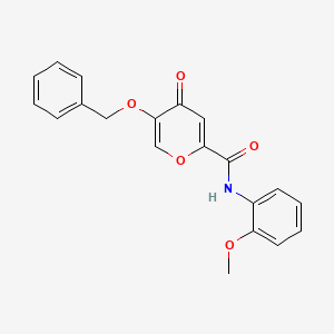 molecular formula C20H17NO5 B14866554 5-(benzyloxy)-N-(2-methoxyphenyl)-4-oxo-4H-pyran-2-carboxamide 