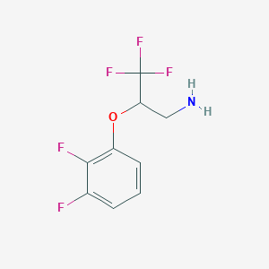 molecular formula C9H8F5NO B14866562 2-(2,3-Difluoro-phenoxy)-3,3,3-trifluoro-propylamine 