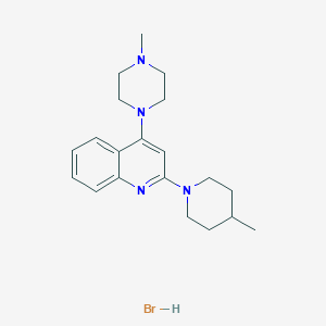 4-(4-Methylpiperazin-1-yl)-2-(4-methylpiperidin-1-yl)quinoline hydrobromide