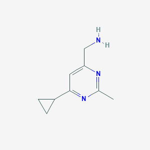 molecular formula C9H13N3 B14866591 (6-Cyclopropyl-2-methylpyrimidin-4-yl)methanamine 