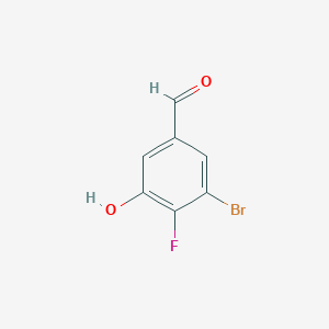 3-Bromo-4-fluoro-5-hydroxybenzaldehyde