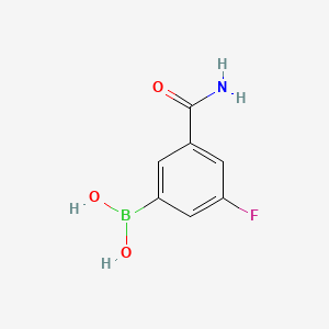 molecular formula C7H7BFNO3 B1486667 (3-氨基甲酰基-5-氟苯基)硼酸 CAS No. 871332-66-0