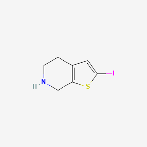 molecular formula C7H8INS B14866709 2-Iodo-4,5,6,7-tetrahydrothieno[2,3-C]pyridine 