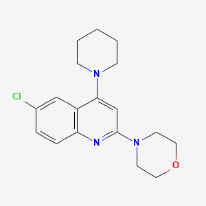 4-(6-Chloro-4-(piperidin-1-yl)quinolin-2-yl)morpholine