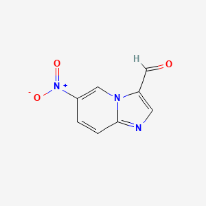 molecular formula C8H5N3O3 B14866744 6-Nitroimidazo[1,2-A]pyridine-3-carbaldehyde 