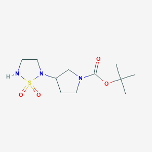 molecular formula C11H21N3O4S B14866751 Tert-butyl 3-(1,1-dioxido-1,2,5-thiadiazolidin-2-yl)pyrrolidine-1-carboxylate 