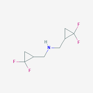 molecular formula C8H11F4N B14866775 Bis((2,2-difluorocyclopropyl)methyl)amine 