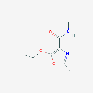 molecular formula C8H12N2O3 B148668 5-Ethoxy-N,2-dimethyl-1,3-oxazole-4-carboxamide CAS No. 128242-88-6