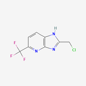 molecular formula C8H5ClF3N3 B14866812 2-(Chloromethyl)-5-(trifluoromethyl)-3H-imidazo[4,5-B]pyridine 