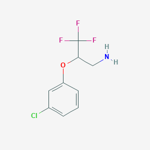 molecular formula C9H9ClF3NO B14866815 2-(3-Chloro-phenoxy)-3,3,3-trifluoro-propylamine 