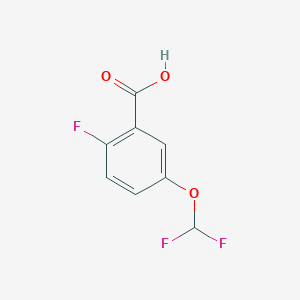 molecular formula C8H5F3O3 B1486682 5-(Difluoromethoxy)-2-fluorobenzoic acid CAS No. 1214383-11-5