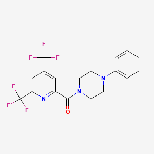 molecular formula C18H15F6N3O B14866820 [4,6-Bis(trifluoromethyl)pyridin-2-yl]-(4-phenylpiperazin-1-yl)methanone 