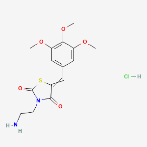 3-(2-Aminoethyl)-5-[(3,4,5-trimethoxyphenyl)methylidene]-1,3-thiazolidine-2,4-dione hydrochloride