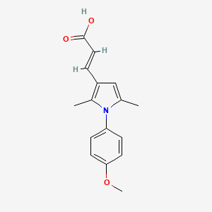 molecular formula C16H17NO3 B14866857 (2E)-3-[1-(4-Methoxyphenyl)-2,5-dimethyl-1H-pyrrol-3-YL]acrylic acid 