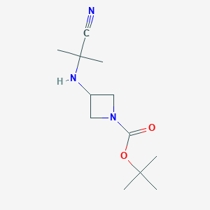 molecular formula C12H21N3O2 B14866863 Tert-butyl 3-((2-cyanopropan-2-yl)amino)azetidine-1-carboxylate 