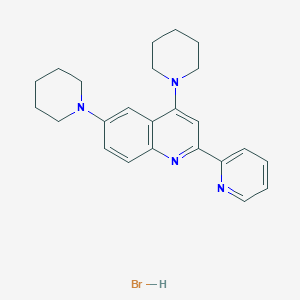 molecular formula C24H29BrN4 B14866871 4,6-Di(piperidin-1-yl)-2-(pyridin-2-yl)quinoline hydrobromide 