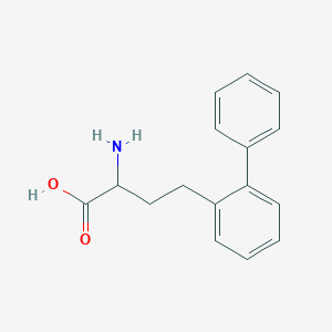 molecular formula C16H17NO2 B14866893 2-Amino-4-biphenyl-2-YL-butyric acid 