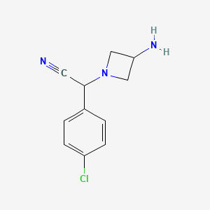 2-(3-Aminoazetidin-1-yl)-2-(4-chlorophenyl)acetonitrile