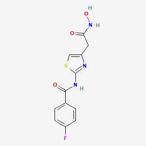 4-fluoro-N-(4-(2-(hydroxyamino)-2-oxoethyl)thiazol-2-yl)benzamide