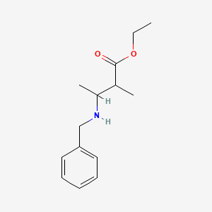 molecular formula C14H21NO2 B14866901 Ethyl 3-(benzylamino)-2-methylbutanoate 