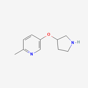 molecular formula C10H14N2O B1486696 2-Methyl-5-(pyrrolidin-3-yloxy)pyridine CAS No. 946715-59-9