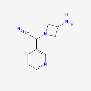 2-(3-Aminoazetidin-1-yl)-2-(pyridin-3-yl)acetonitrile