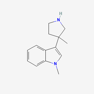 molecular formula C14H18N2 B14866968 1-methyl-3-(3-methylpyrrolidin-3-yl)-1H-indole 