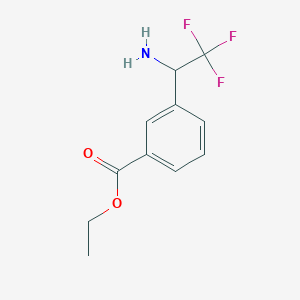 Ethyl 3-(1-amino-2,2,2-trifluoroethyl)benzoate