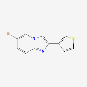 molecular formula C11H7BrN2S B14866976 6-Bromo-2-(thiophen-3-yl)imidazo[1,2-a]pyridine 