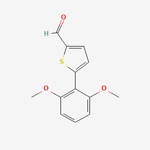 molecular formula C13H12O3S B14866996 5-(2,6-Dimethoxyphenyl)thiophene-2-carbaldehyde 